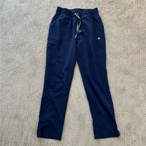 Figs Women's Navy Yola - High Waisted Scrub Pants - M / Navy (2021)